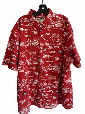 Reyn Spooner Georgia Bulldogs UGA Hawaiian Aloha Shirt Men’s 2XL Excellent 🏈🐾